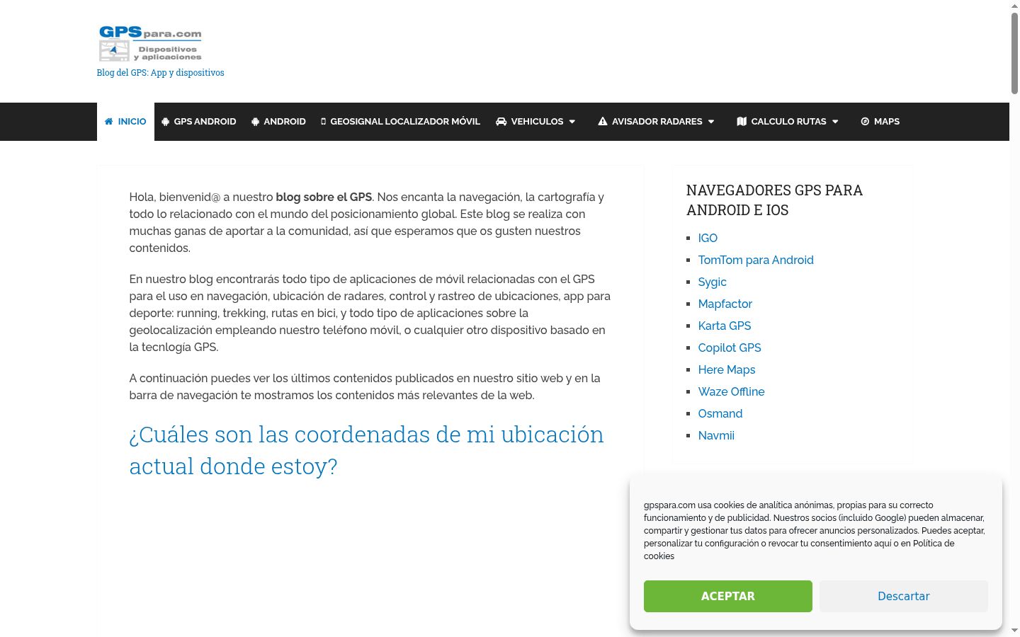 Screenshot del banner di consenso mostrato prima di qualsiasi interazione