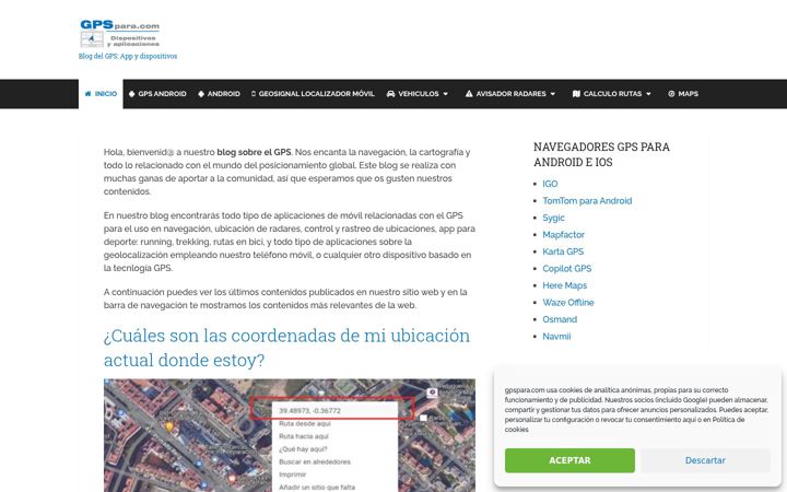 Screenshot of gpspara.com