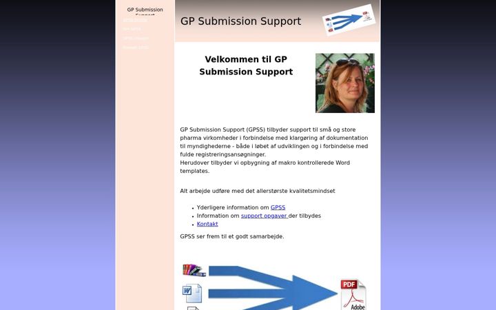 Screenshot of gpsubmissionsupport.dk