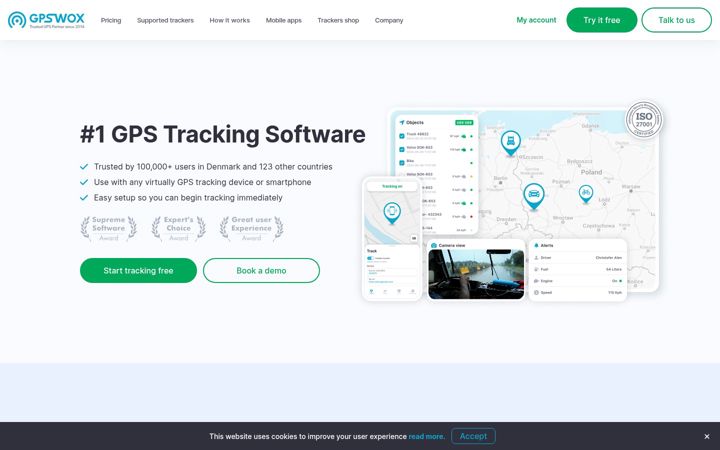 Screenshot von gpswox.com