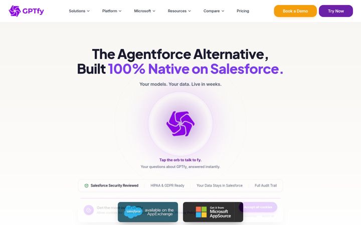 Screenshot of gptfy.ai