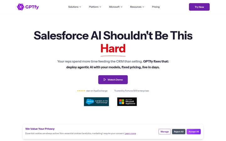 Screenshot of gptfy.pro