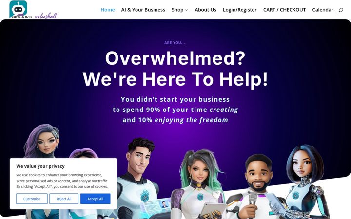 Screenshot of gptsandbotsunleashed.com