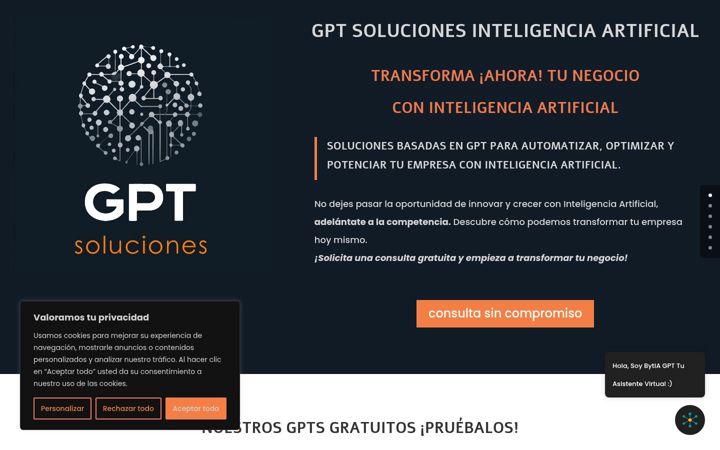 Screenshot of gptsoluciones.com