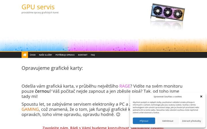 Screenshot of gpuservis.cz