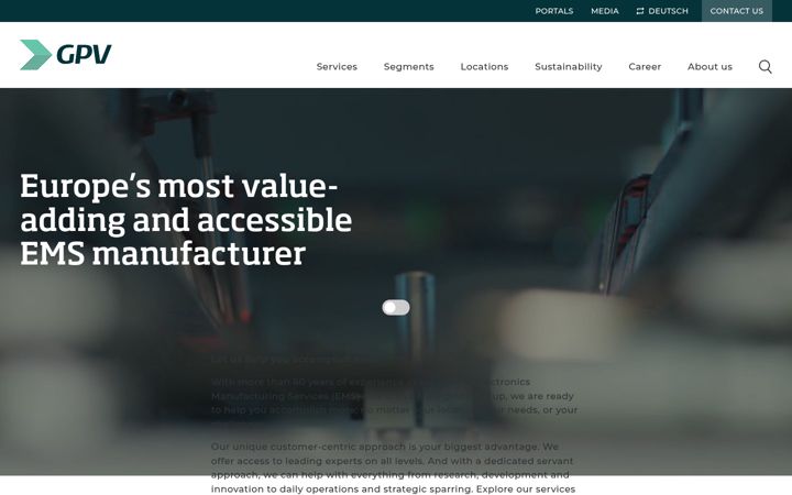 Screenshot of gpv-group.com