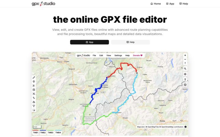 Screenshot of gpx.studio