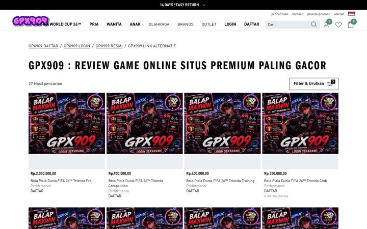 Screenshot of gpx909.net