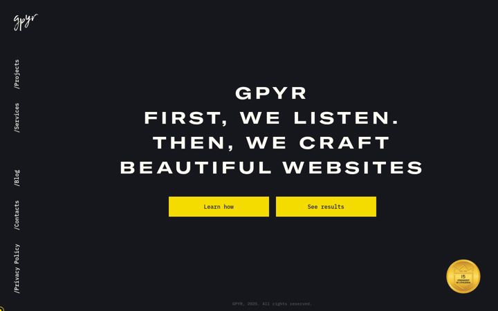 Screenshot of gpyr.lt