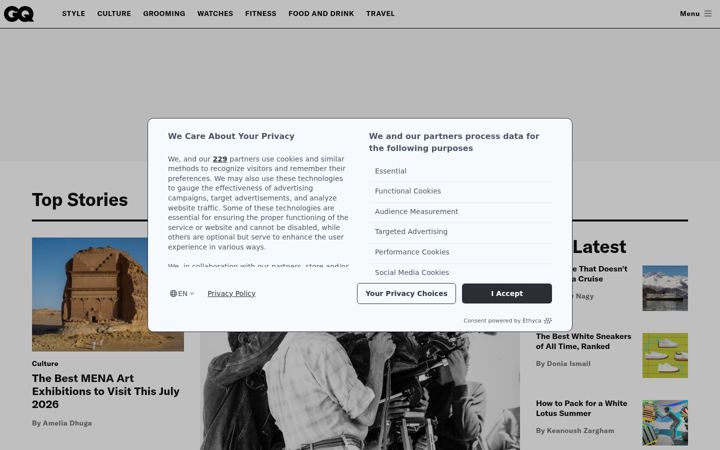 Screenshot of gqmiddleeast.com
