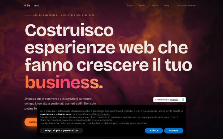 Screenshot of gqtech.it