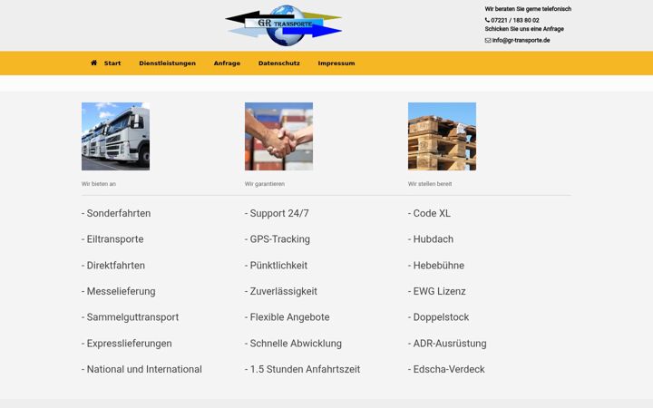 Screenshot of gr-transporte.de