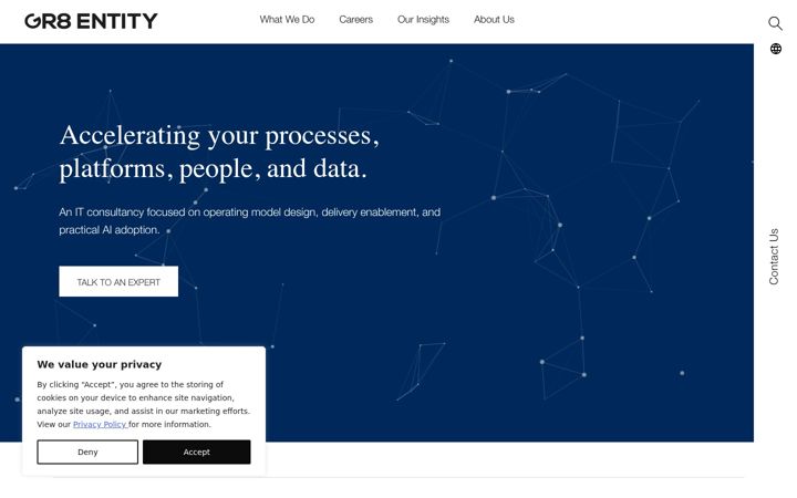 Screenshot of gr8entity.com