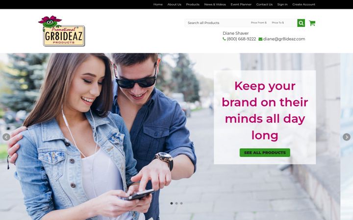 Screenshot of gr8ideaz.com