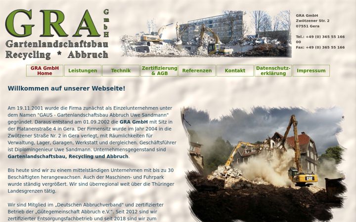 Screenshot of gra-gera.de