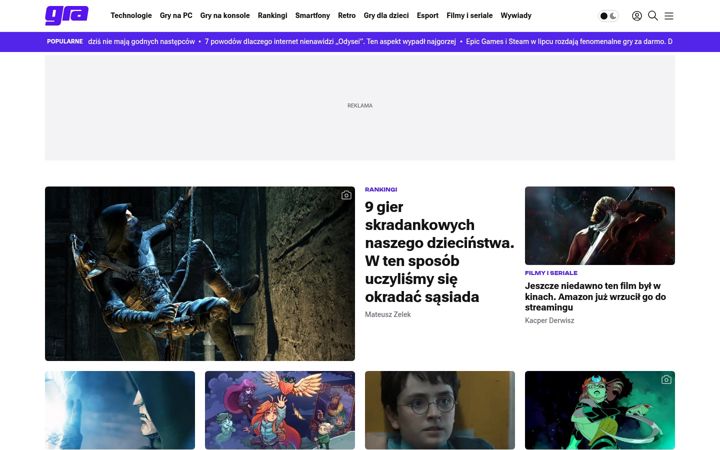 Screenshot of gra.pl