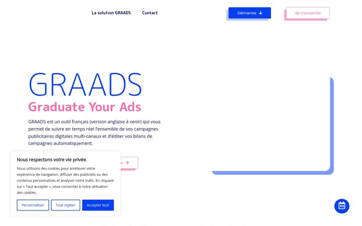 Screenshot of graads.com