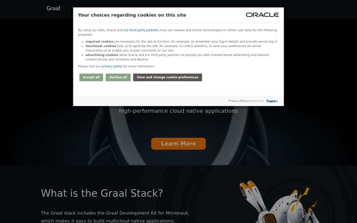 Screenshot of graal.cloud