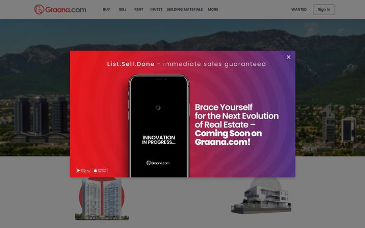 Screenshot of graana.com