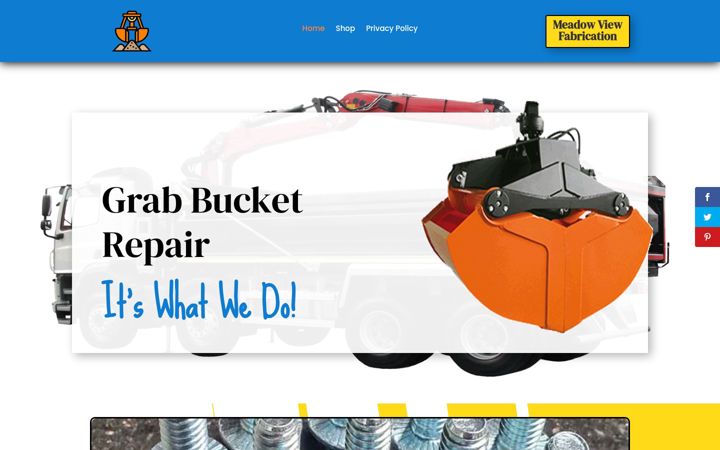 Screenshot of grabbucketrepair.co.uk