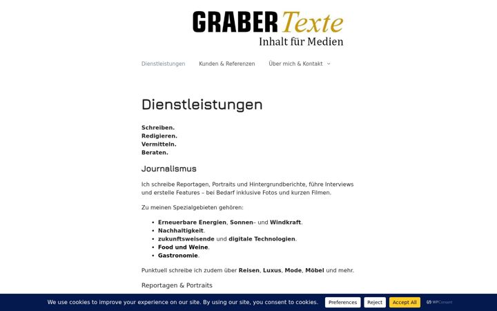 Screenshot of graber-texte.ch