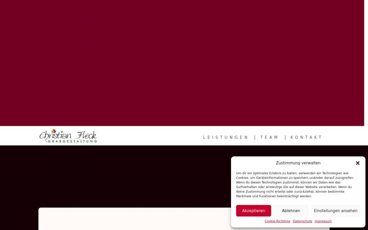 Screenshot of grabgestaltung-fleck.de