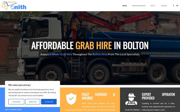 Screenshot of grabhirebolton.co.uk