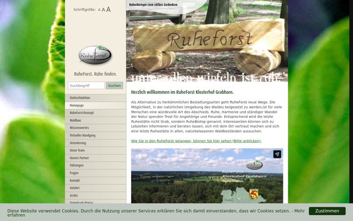Screenshot of grabhorn-ruheforst.de