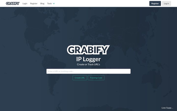 Screenshot of grabify.link
