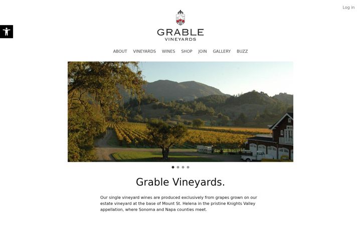 Screenshot of grablevineyards.com
