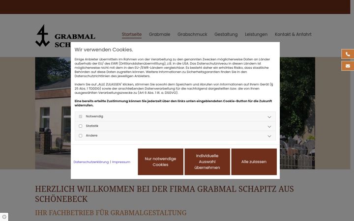 Screenshot von grabmal-schapitz.de