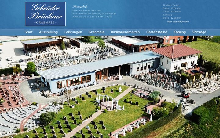 Screenshot of grabmale-brueckner.de