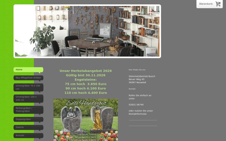 Screenshot of grabmale-busch.de