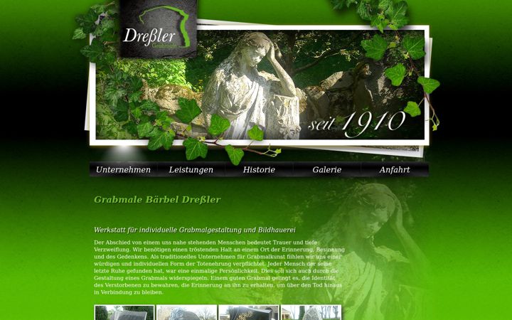 Screenshot of grabmale-dressler.de