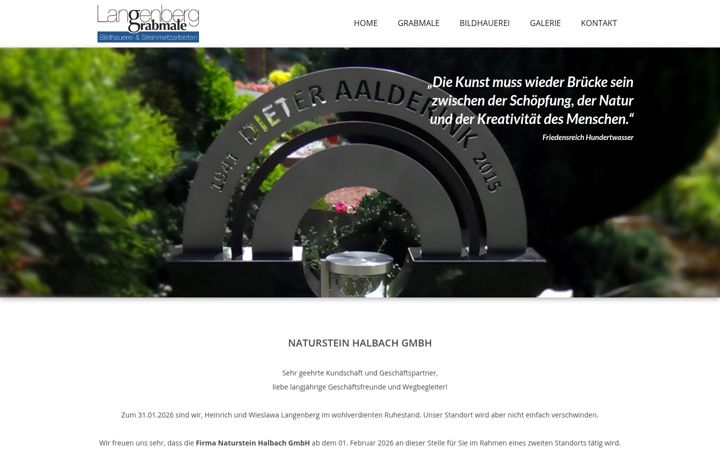 Screenshot of grabmale-langenberg.de