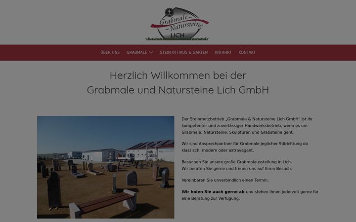Screenshot of grabmale-lich.de