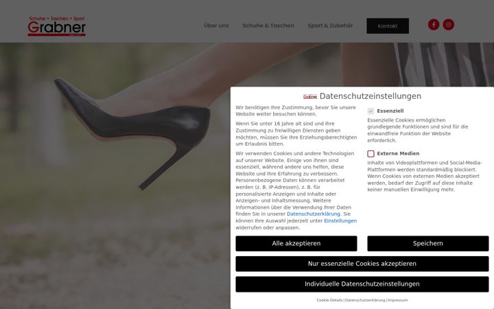 Screenshot of grabnerschuhe.at