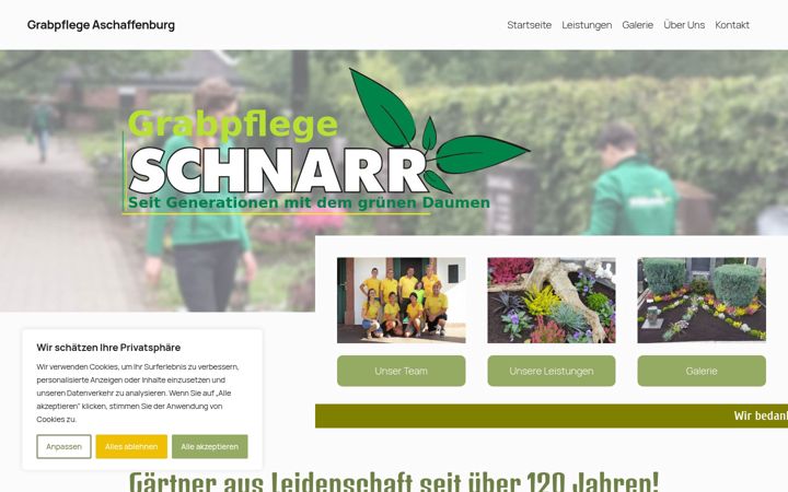 Screenshot of grabpflege-aschaffenburg.de