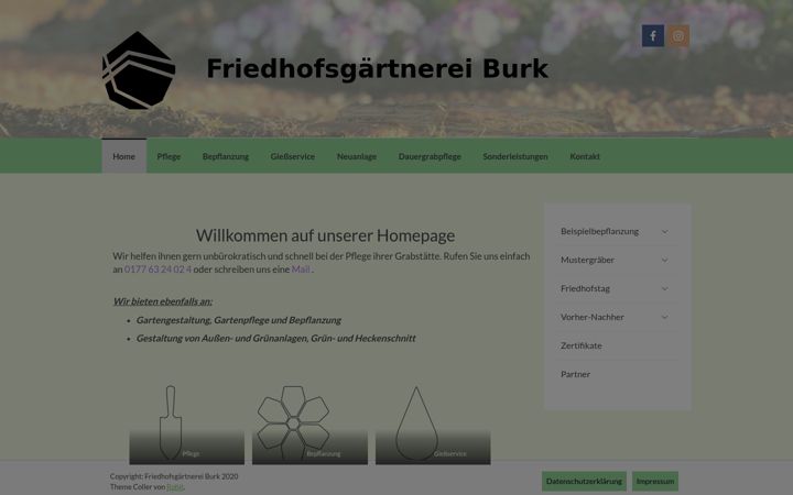 Screenshot of grabpflege-burk.de