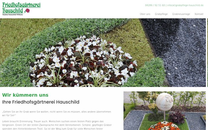 Screenshot of grabpflege-hauschild.de