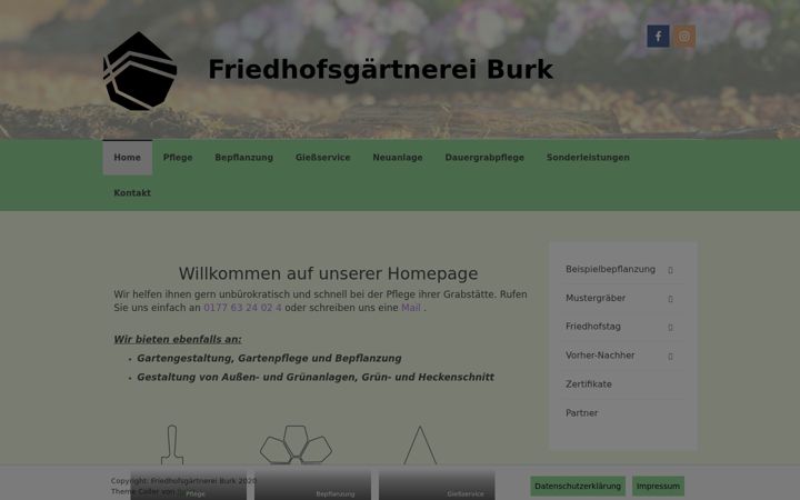Screenshot of grabpflegeburk.de
