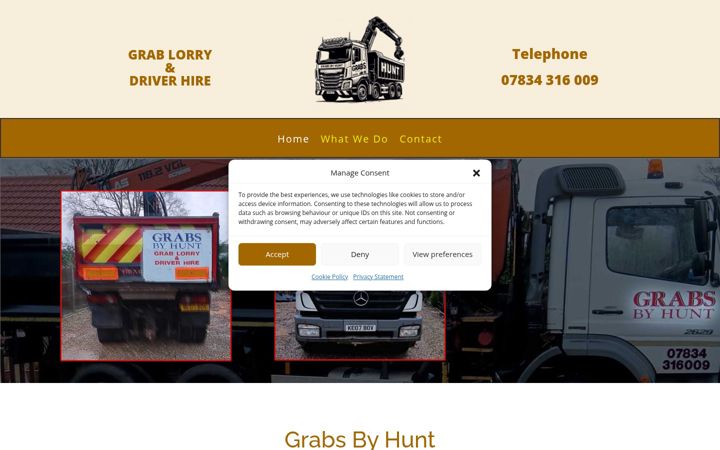 Screenshot of grabs-by-hunt.co.uk