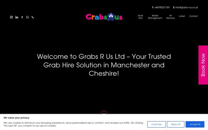 Screenshot of grabs-r-us.co.uk