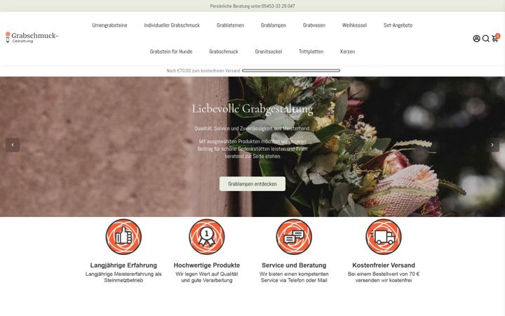 Screenshot of grabschmuck-gestaltung.de