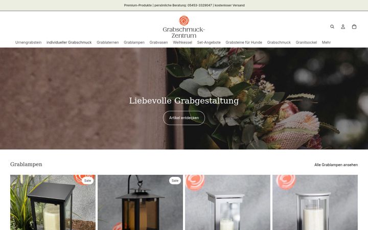 Screenshot of grabschmuck-zentrum.de