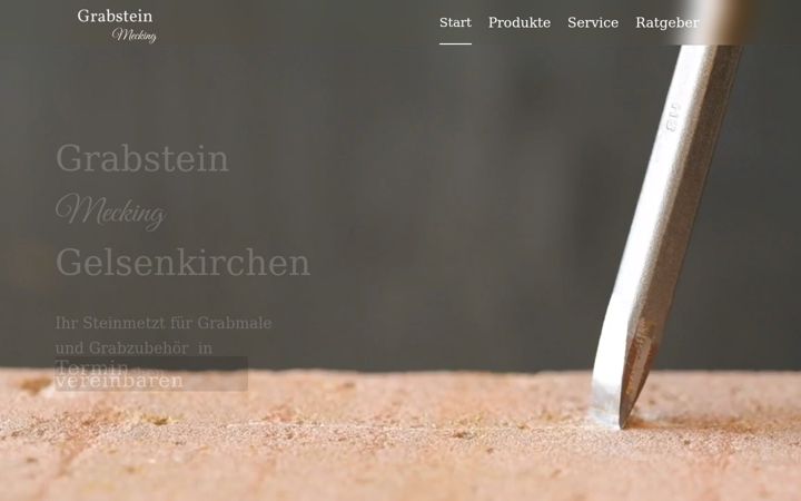 Screenshot of grabstein-mecking-gelsenkirchen.de
