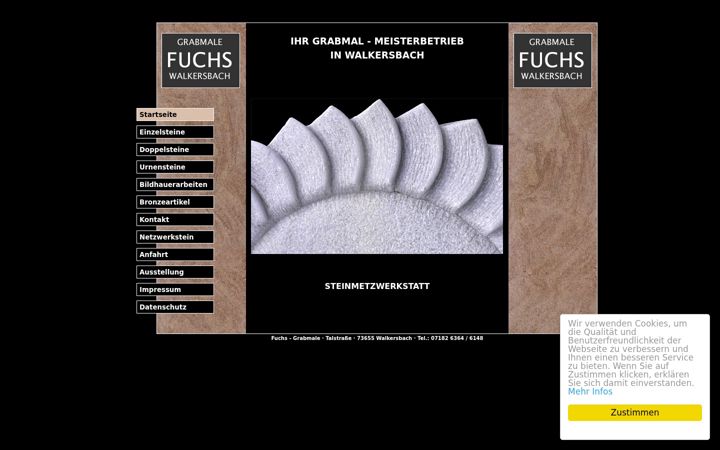 Screenshot of grabsteine-fuchs.de