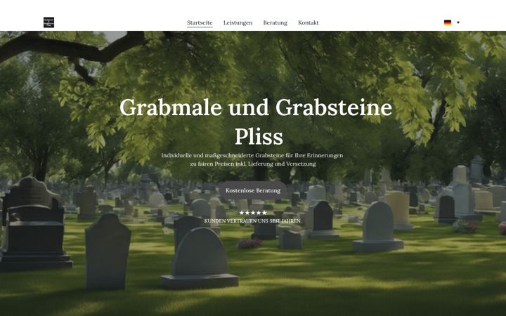 Screenshot of grabsteine-natursteine.de