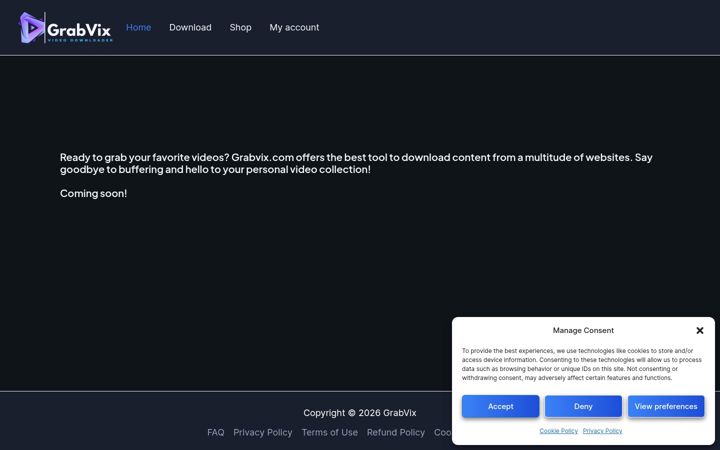 Screenshot of grabvix.com