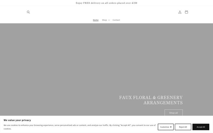 Screenshot of graceandgreendecor.co.uk